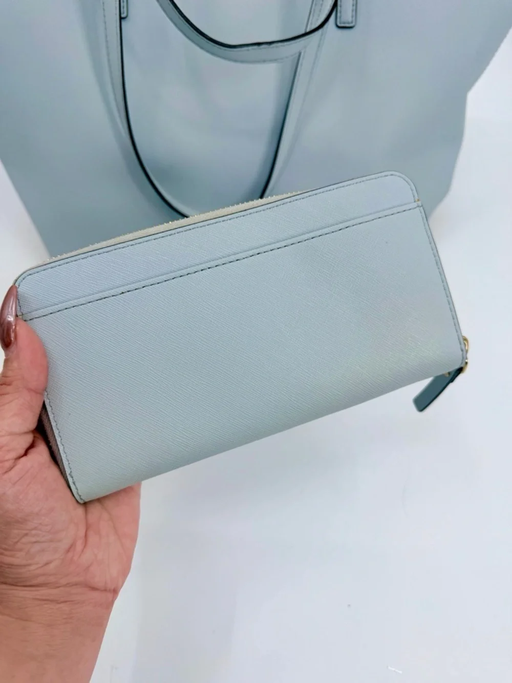 KATE SPADE New York Cedar Street Medium Harmony Tote And Wallet Set Powder Blue